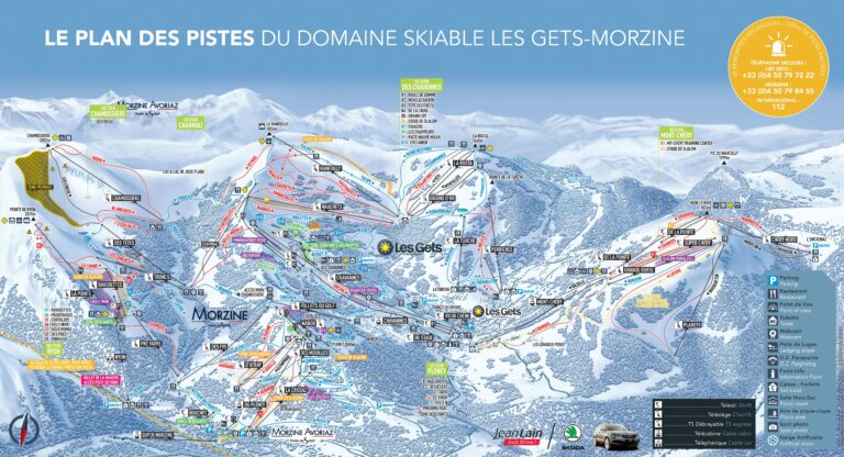 Plan Des Pistes Les Gets Morzine Et Portes Du Soleil