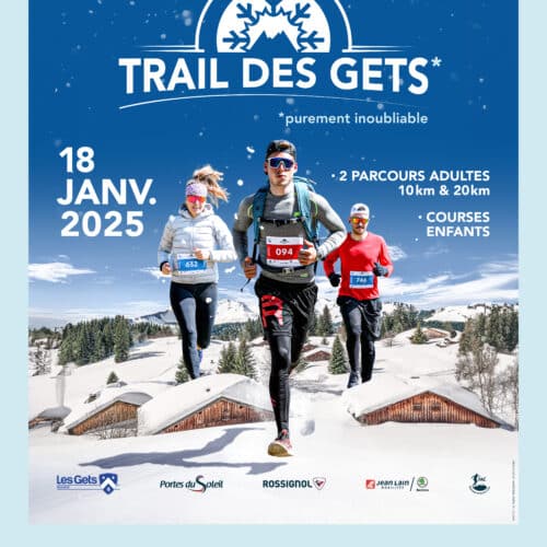 Affiche trail blanc Les Gets